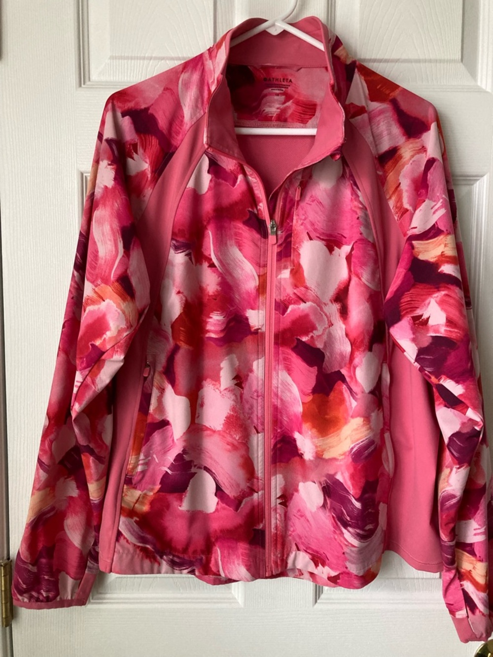 Athleta Pink Run With It Women's Printed Running Jacket Sz. 1X